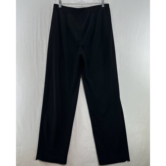 Misook Pants Womens M Exclusively High Rise Straight Pull On Elastic Waist Black - Picture 2 of 9
